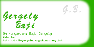 gergely baji business card